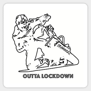 Biker Outta Lockdown Sticker